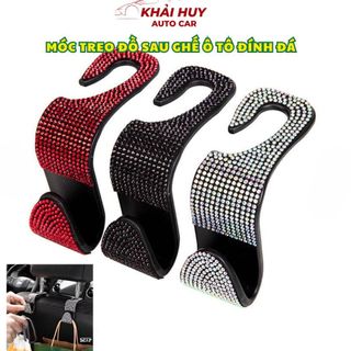 Móc Treo Đồ Sau Ghế Đính Đá Ô Tô - 3 Màu Cho Xế Yêu Của Bạn- KHAIHUYAUTO