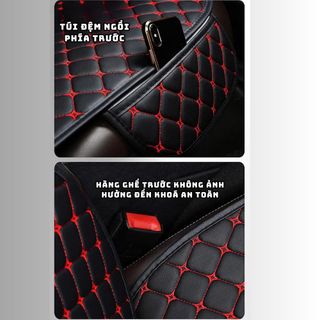 Đệm Lót Ghế Ô Tô Da Nappa Cao Cấp – Êm, Thoáng Khí, Chống Trượt, Dễ Lắp, Phù Hợp Mọi Loại Xe