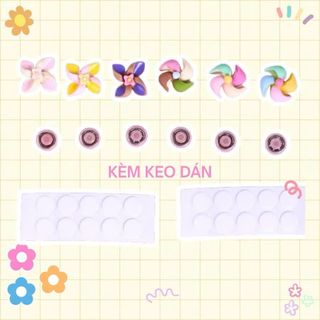 Set 6 Chong Chóng Mini Trang Trí Xe, Bàn Học, Văn Phòng,...Khaihuyauto