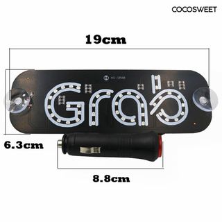 Đèn Led Grap Taxi Màu Xanh Lá Hít Kính Tiện Dụng , Dễ lắp đặt phù hợp mọi dòng xe hơi chạy dịch vụ khaihuyauto
