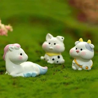 Mô hình 12 con giáp mini biểu cảm dễ thương chất liệu PVC làm mô hình tiểu cảnh, quà tặng, trang trí bàn học