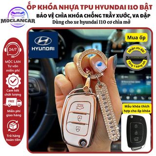 (Hyundai I10 CHÌA CƠ Gập)Ốp Khóa Nhựa TPU HYUNDAI I10 Loại 3 Nút Cơ Bảo Vệ Chìa Khóa
