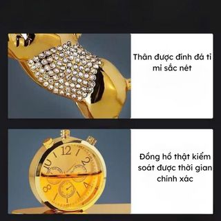 Tượng Trâu Vàng Mix Vòng Hạt Phong Thủy Để Xe Ô Tô Trang Trí Taplo Ô Tô - Biểu Tượng May Mắn,Bền Bỉ