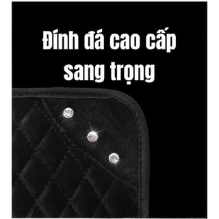 Tấm Lót Đệm Tỳ Tay Ô Tô - Đệm Trang Trí Xe Hơi Chất Liêu Nhung Min Cao Cấp Thiên Nga Vương Miện,Hoa Trà