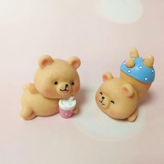 gấu nâu mini-gấu nâu trang trí Taplo chất liệu nhựa cao cấp-để bàn làm việc góc học tập