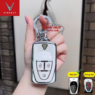 ( Mặt Lõm ) Ốp Chìa Khóa Xe Điện VINFASAT VF6, VF7, VF8, VF9 ,Móc Khóa VF6 VF7 VF8 VF9 Bảo Vệ Chìa Khóa Chống Trầy Xước