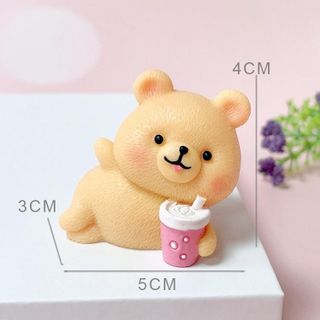 gấu nâu mini-gấu nâu trang trí Taplo chất liệu nhựa cao cấp-để bàn làm việc góc học tập