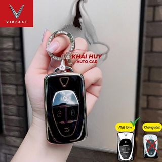 ( Mặt Lõm ) Ốp Chìa Khóa Xe Điện VINFASAT VF6, VF7, VF8, VF9 ,Móc Khóa VF6 VF7 VF8 VF9 Bảo Vệ Chìa Khóa Chống Trầy Xước