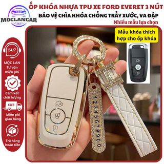 ( 3 Nút ) Ốp Chìa Khoá Ô Tô Xe FORD EVEREST - Ford Ecosport Chất Liệu TPU Cao Cấp Bảo Vệ Khoá Xe Chống Trầy Xước