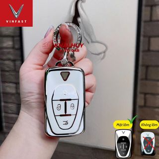 ( Mặt Lõm ) Ốp Chìa Khóa Xe Điện VINFASAT VF6, VF7, VF8, VF9 ,Móc Khóa VF6 VF7 VF8 VF9 Bảo Vệ Chìa Khóa Chống Trầy Xước