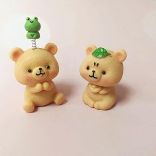 gấu nâu mini-gấu nâu trang trí Taplo chất liệu nhựa cao cấp-để bàn làm việc góc học tập