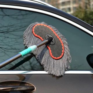 Cây Lau Rửa Xe Ô Tô Cán Dài,Có Thể Kéo Dài, Sợi Lau Mềm - Chổi Dài 1.2 mét