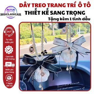 Khánh treo ô tô-Dây treo trang trí,tinh dầu thơm khử mùi ô tô hình Hoa trà,cao cấp treo gương chiếu hậu Nội Thất