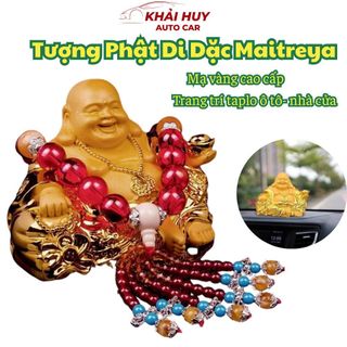 Tượng Phật Di Lặc Maitreya Mạ Vàng Để Taplo Ô Tô Bàn Làm Việc Mang Tới May Mắn, Tài Lộc , Bình An Thu Hút Sự Giàu Có