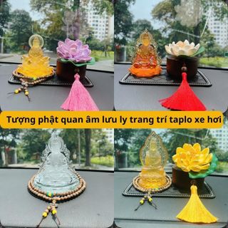 Tượng Phật Quan Âm Đá Lưu Ly Cao Cấp Trang Trí Taplo Ô Tô - Bàn Làm Việc