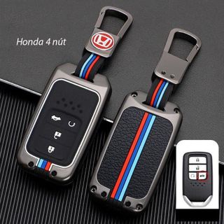 Ốp Bảo Vệ Chìa Khóa Xe Honda Civic, City, CRV, HRV, Brio, Accord Hợp Kim Kẽm Cao Cấp Otofunmoclan Móc Khoá Móc Khóa