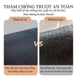 (TLS09) Thảm Lót Sàn Ô Tô - Thảm Rối Lót Sàn Loại Dày Đế Nhựa Dẻo Có Gai Chống Trơn Trượt - Thảm hoạt hình gấu và thỏ Cao Su