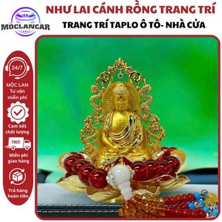 Tượng Phật Như Lai Ngồi Đế Sen Mạ Vàng Trang Trí Taplo Ô Tô – Decor Nội Thất Xe Sang Trọng