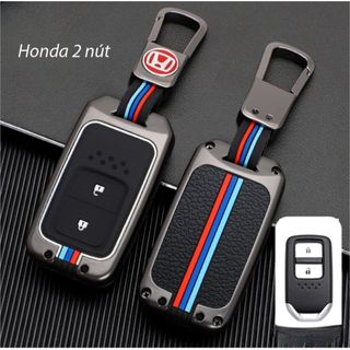 Ốp Bảo Vệ Chìa Khóa Xe Honda Civic, City, CRV, HRV, Brio, Accord Hợp Kim Kẽm Cao Cấp Otofunmoclan Móc Khoá Móc Khóa
