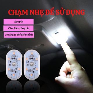 Đèn led cảm ứng không dây gắn trần xe ô tô sạc cổng USB tiện dụng - đèn led gầm mini ô tô đèn gầm