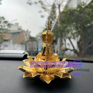 Tượng Phật Như Lai Ngồi Đế Sen Mạ Vàng Trang Trí Taplo Ô Tô – Decor Nội Thất Xe Sang Trọng