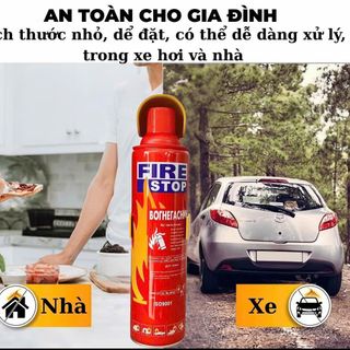 (Hàng Sẵn)Bình Cứu Hỏa Mini + Búa Phá Kính Ô Tô | Dụng Cụ Thoát Hiểm Khẩn Cấp Cho Xe Hơi, Xe Máy, Gia Đình