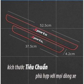 Bộ 5 món nẹp cao su chống trầy xước bậc lên xuống và nẹp cốp ô tô hãng sport cao cấp
