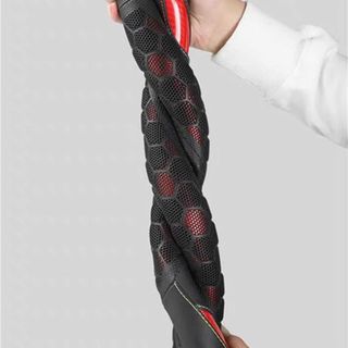 Bọc Vô Lăng Ô Tô Da Carbon 3D Nổi Vân Tổ Ong Cao Cấp Tròn 38cm - L26