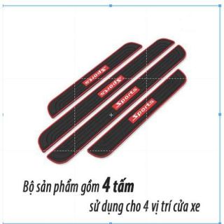 Bộ 5 món nẹp cao su chống trầy xước bậc lên xuống và nẹp cốp ô tô hãng sport cao cấp