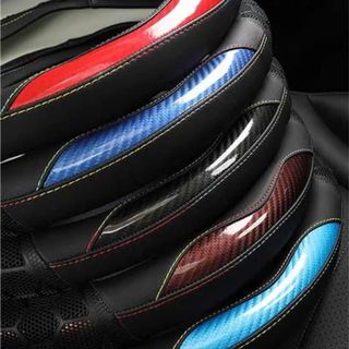 Bọc Vô Lăng Ô Tô Da Carbon 3D Nổi Vân Tổ Ong Cao Cấp Tròn 38cm - L26