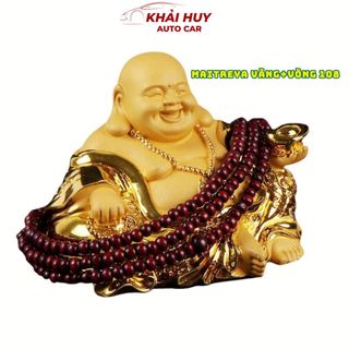 Tượng Phật Di Lặc Maitreya Mạ Vàng Để Taplo Ô Tô Bàn Làm Việc Mang Tới May Mắn, Tài Lộc , Bình An Thu Hút Sự Giàu Có