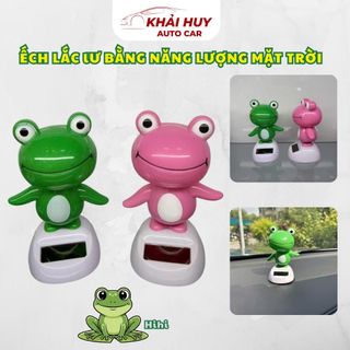Ếch Lắc Lư Bằng Năng Lượng Mặt Trời-Trang Trí Taplo Ô Tô, Chạy Bằng Ánh Sáng Mặt Trời Khaihuyauto