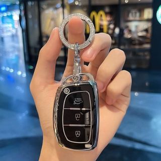 Ốp Khóa Xe Dòng Hyundai I10, Elantra,Tucson 2014-2022 Bản Thông Minh 3 Nút, Bảo Vệ Chìa Khóa - MoclanCar