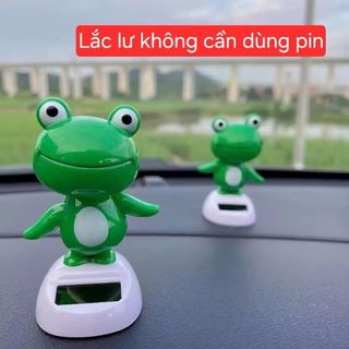 Ếch Lắc Lư Bằng Năng Lượng Mặt Trời-Trang Trí Taplo Ô Tô, Chạy Bằng Ánh Sáng Mặt Trời Khaihuyauto