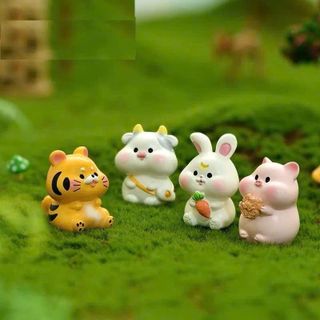 12 Con giáp Mini Trang Trí Taplo ô Tô Tiểu Cảnh,Văn Phòng Bàn Làm Việc,Quà Tặng Nội Thất