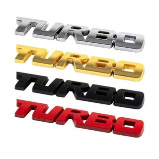 Logo Chữ Nổi TURBO 3D Dán Đuôi Xe, Sườn Xe Trang Trí Ô Tô Cao Cấp, Chống Nước Nhiều Màu Lựa Chọn|KHAIHUYAUTO