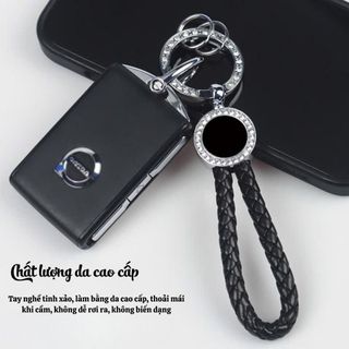Móc Khóa Dây Da Đính Đá Logo Hãng Xe Móc Chìa Khóa Xe Ô Tô Xe Máy Sang Trọng-Mộc Lan Car