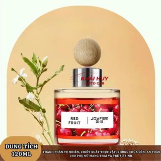 Nước Hoa Ô Tô Aroma 120ml Nắp Gỗ Cao Cấp – Tinh Dầu Thơm Phòng, 4 Mùi Hoa Quả, Lưu Hương Lâu