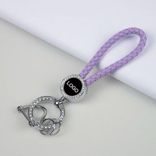Móc Khóa Dây Da Đính Đá Logo Hãng Xe Móc Chìa Khóa Xe Ô Tô Xe Máy Sang Trọng-Mộc Lan Car