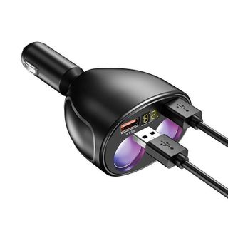 Bộ Chia Tẩu Sạc Oto Không Dây - Chia 2 Nguồn Tẩu 1 Cổng Sạc 3.1A Và 1 Cổng Sạc Nhanh QC3.0 VERSION 2 Phụ Kiện