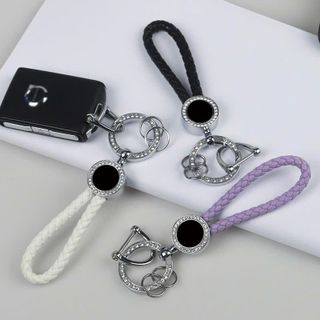 Móc Khóa Dây Da Đính Đá Logo Hãng Xe Móc Chìa Khóa Xe Ô Tô Xe Máy Sang Trọng-Mộc Lan Car