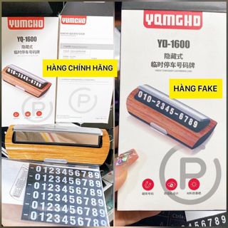 Bảng ghi số điện thoại đỗ xe ô tô YUMCHO cao cấp vân gỗ sang trọng 6 dãy số phản quang