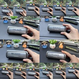 Bảng ghi số điện thoại đỗ xe ô tô YUMCHO cao cấp vân gỗ sang trọng 6 dãy số phản quang