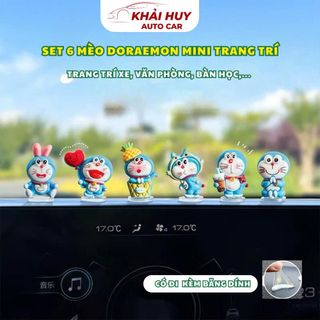 Set 6 Mèo Doraemon Dễ Thương Trang Trí Xe, Bàn Học, Văn Phòng,... Khaihuyauto