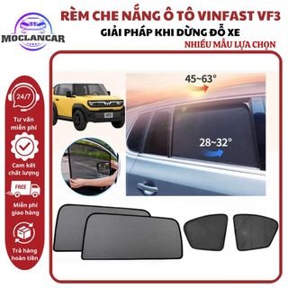 Rèm Che Nắng Xe Vinfast VF3 Rèm Nam Châm Che Dày, Chuẩn Form, Che Nắng Tốt Tặng Phụ Kiện Đi Kèm
