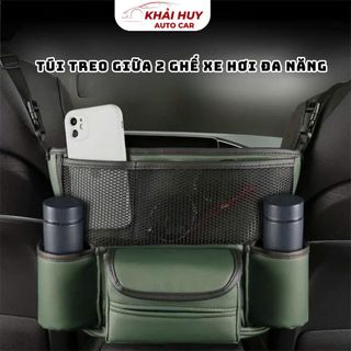 Túi Đựng Đồ Khe Ghế Ô Tô Da Cao Cấp – Túi Treo Giữa 2 Ghế Xe Hơi Đa Năng, Đựng Điện Thoại, Ví, Chai Nước, Chống Rơi Đồ