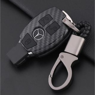 Ốp Chìa Khóa Carbon Mercedes-E200.E250.E300-kèm móc khóa treo chắc chắn