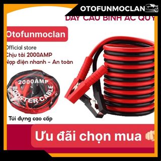 Bộ 2 dây câu bình ắc quy xe ô tô chịu tải 2000AMP Kích Điện Cứu Hộ Ô Tô