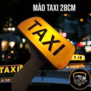 Mào TAXI hút nam châm gắn nóc ô tô và đèn LED chữ Taxi gắn kính trước nhiều màu