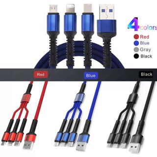 (QC3.0) Tẩu Sạc Pugan 6A Sạc Cực Nhanh Cực Đỉnh Từ 9V-32V Kèm Dây Cáp 3 Đầu 2 Cổng USB Khaihuyauto